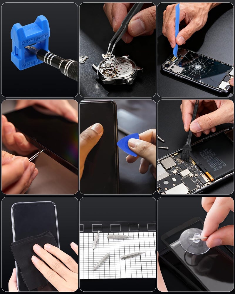 ORIA Precision Screwdriver Set, 142 in 1 Magnetic Screwdriver Kit with 120 Screwdrivers Bits, Computer Laptop Electronics Repair Tool Kit for SmartPhone, Laptop, Watches, MacBook, Tablet, Game Console - Image 5